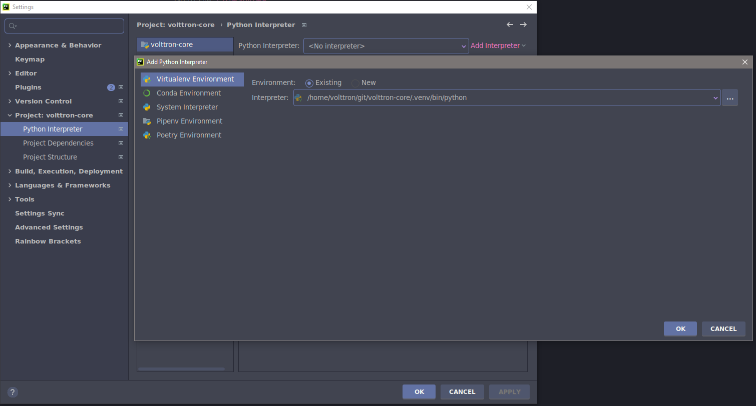 Set Project Interpreter